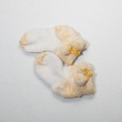 Носки детские с помпонами бело-желтые